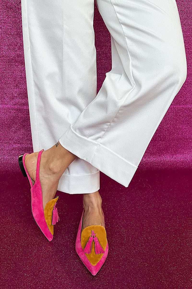 Pippa | Tasselled Slingback Flats