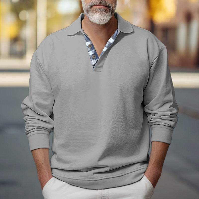 Gregory | Polo-Collar Sweatshirt