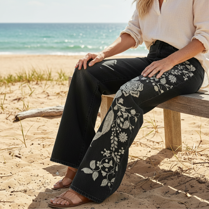 Ottilie | Wide-Leg Floral Trousers
