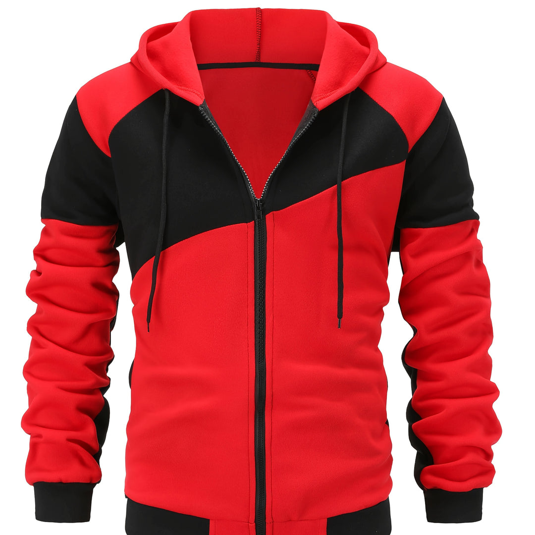 Carter | Colour Block Hooded Zip Jacket
