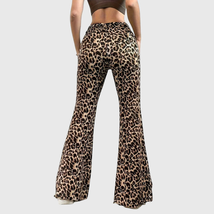 Camryn | Animal Print Flared Trousers