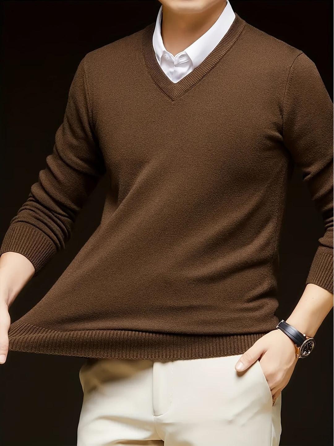 Lincoln | Refined V-Neck Jumper