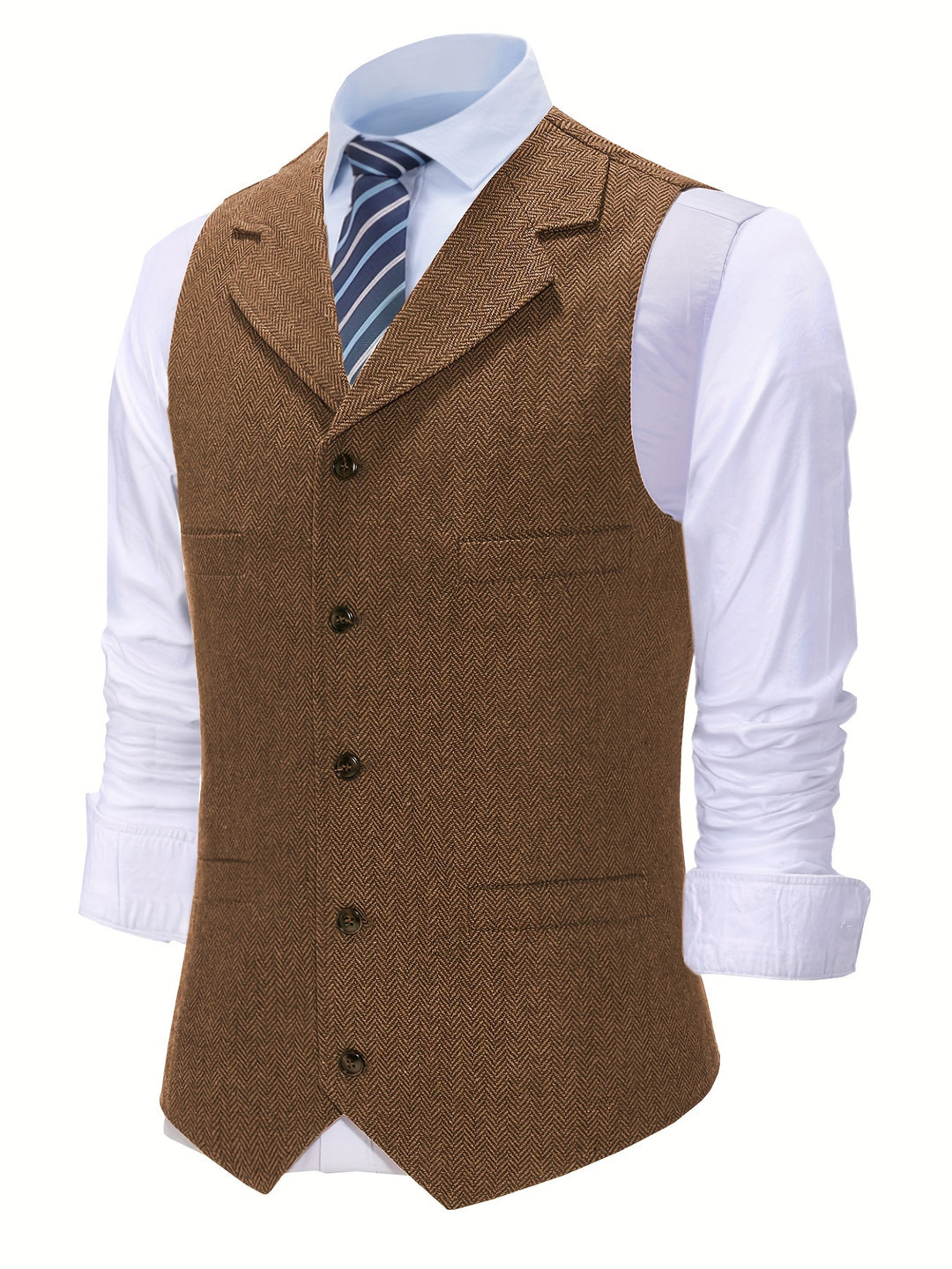 Grayson | Tailored Herringbone Waistcoat