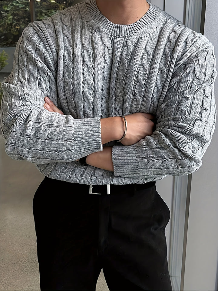 Hartley | Cable-Knit Round Neck Jumper