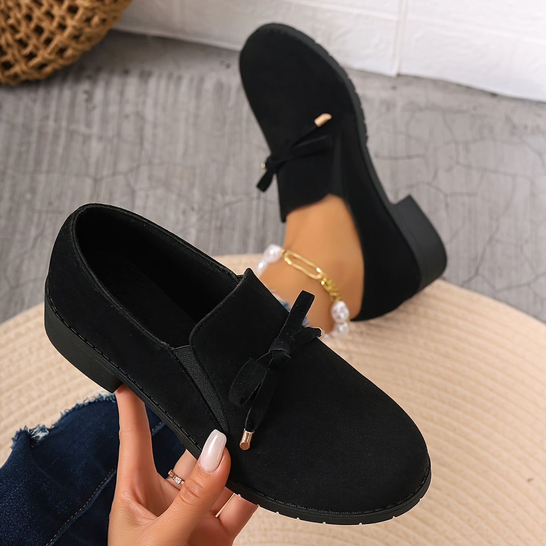 Helen | Bow-Detail Slip-On Loafers