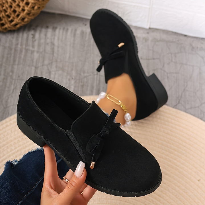 Helen | Bow-Detail Slip-On Loafers