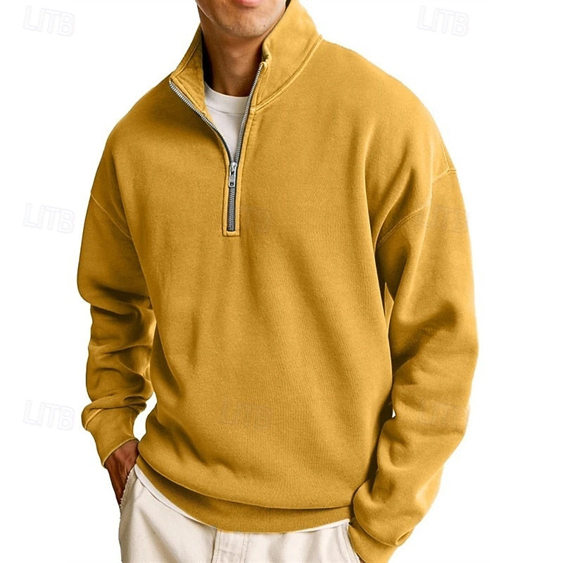 Foster | Quarter-Zip Stand Collar Sweatshirt