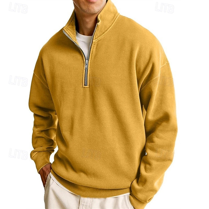 Foster | Quarter-Zip Stand Collar Sweatshirt