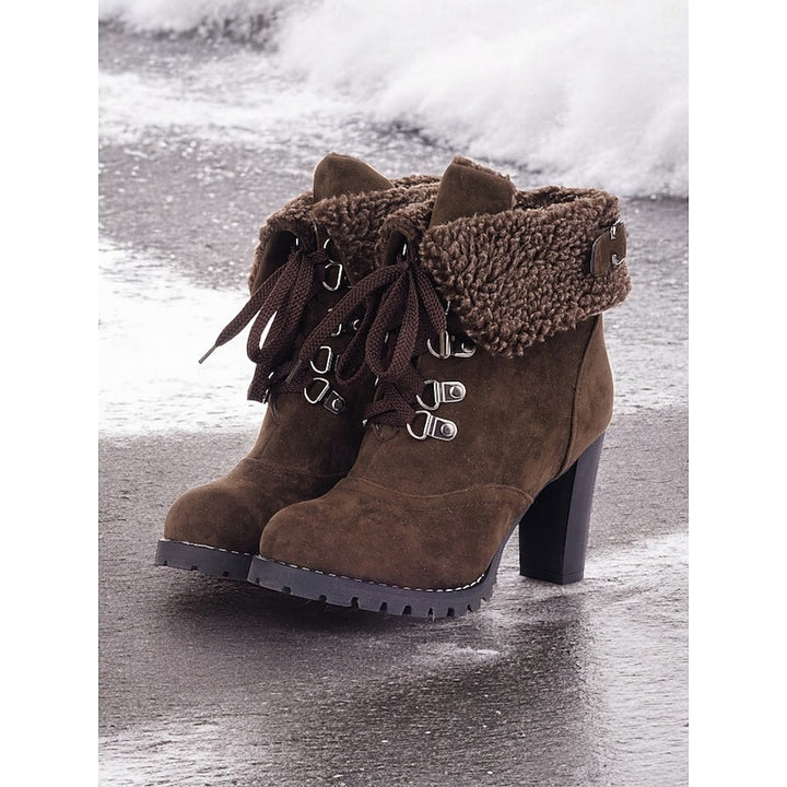 Lorena | Cosy Lace-Up Heeled Winter Boots