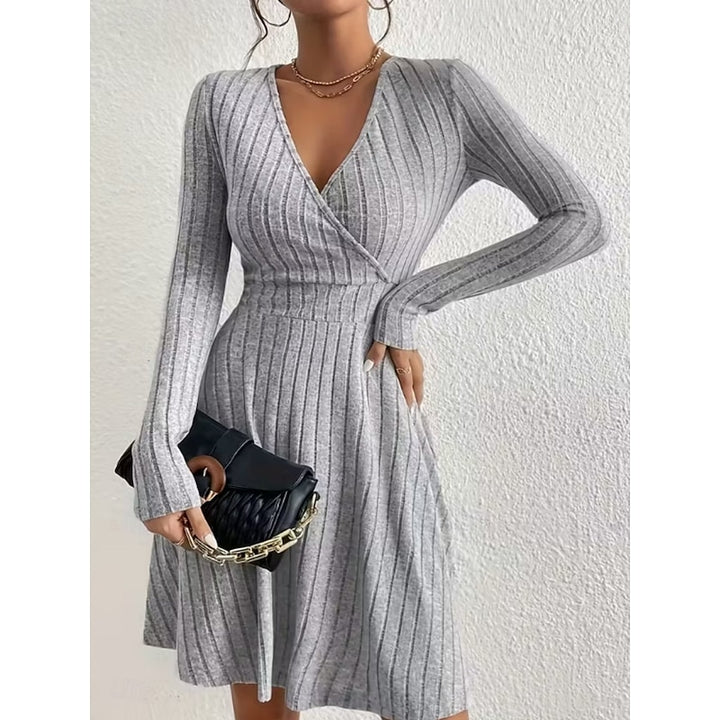 Hannah | Ribbed Wrap-Front Dress