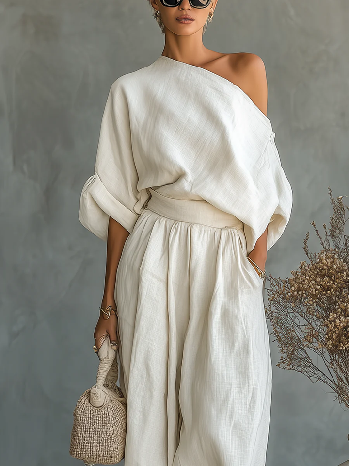 Evelina | Relaxed Off-Shoulder Two-Piece Set
