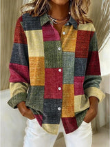 Deanna | Colourblock Patchwork Blouse