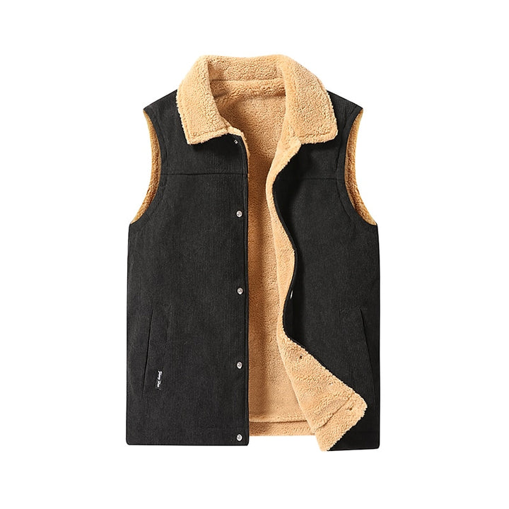 Harvey | Fleece-Lined Ribbed Gilet