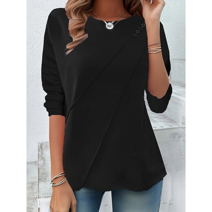 Corinna | Draped Button-Detail Top