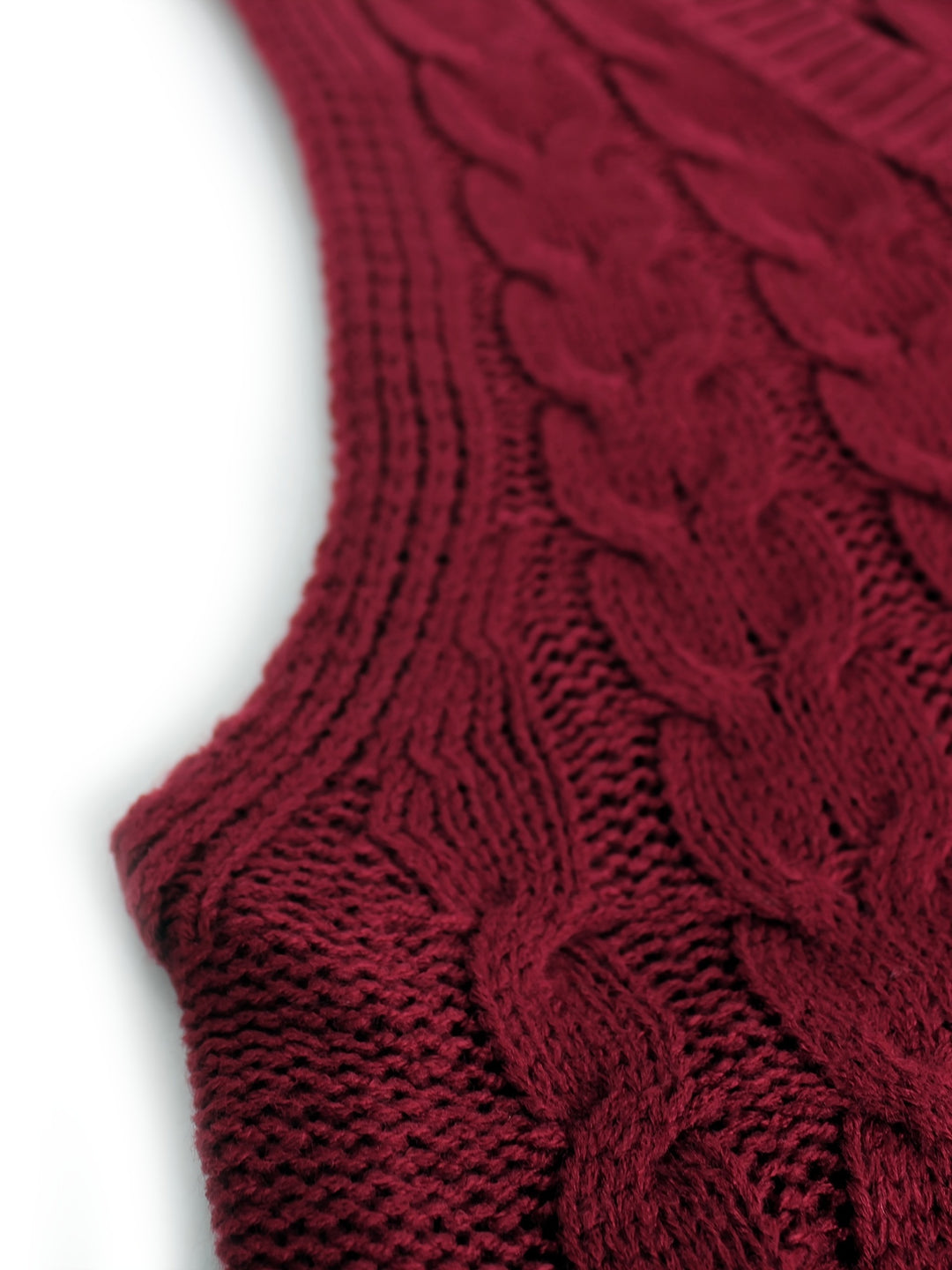 Vivian | Cable-Knit V-Neck Sweater Vest