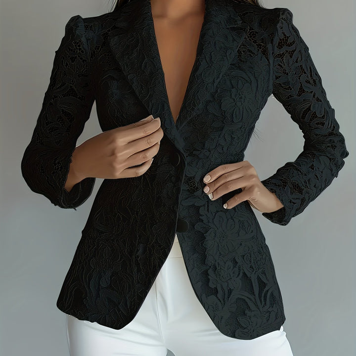 Genevra | Floral Openwork Blazer