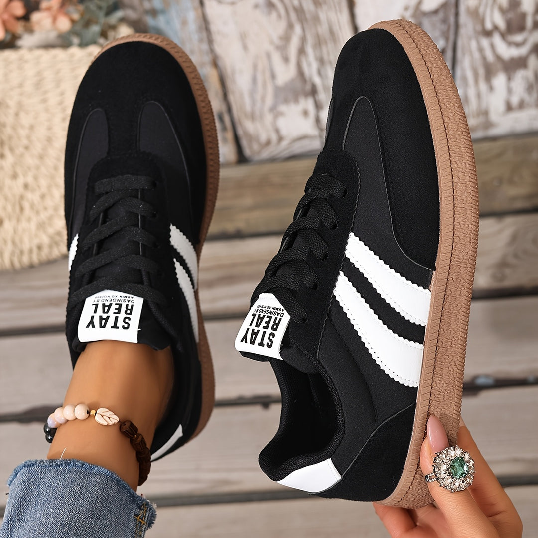 Noreen | Classic Striped Sneakers