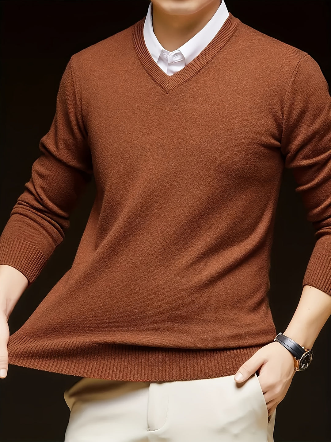 Lincoln | Refined V-Neck Jumper