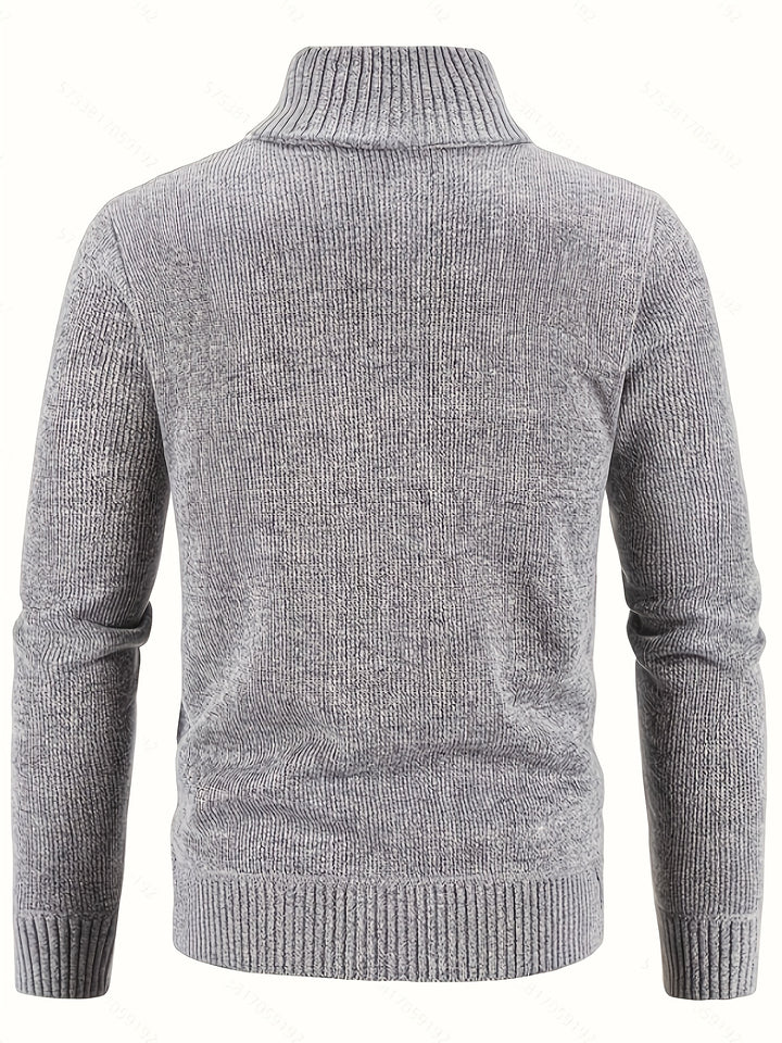 Alistair | Textured Full-Zip Cardigan