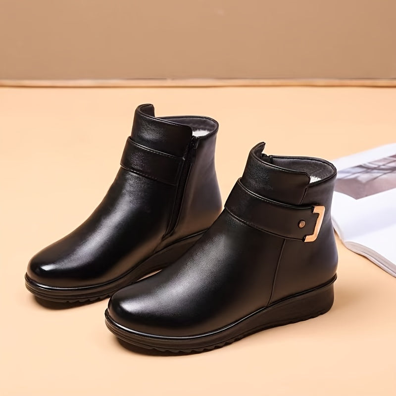 Fiona | Cosy Buckle Ankle Boots