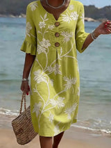 Cosima | Floral Button-Front Dress