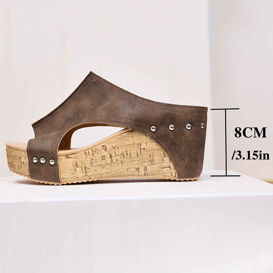 Marlow | Retro Platform Wedge Sandals