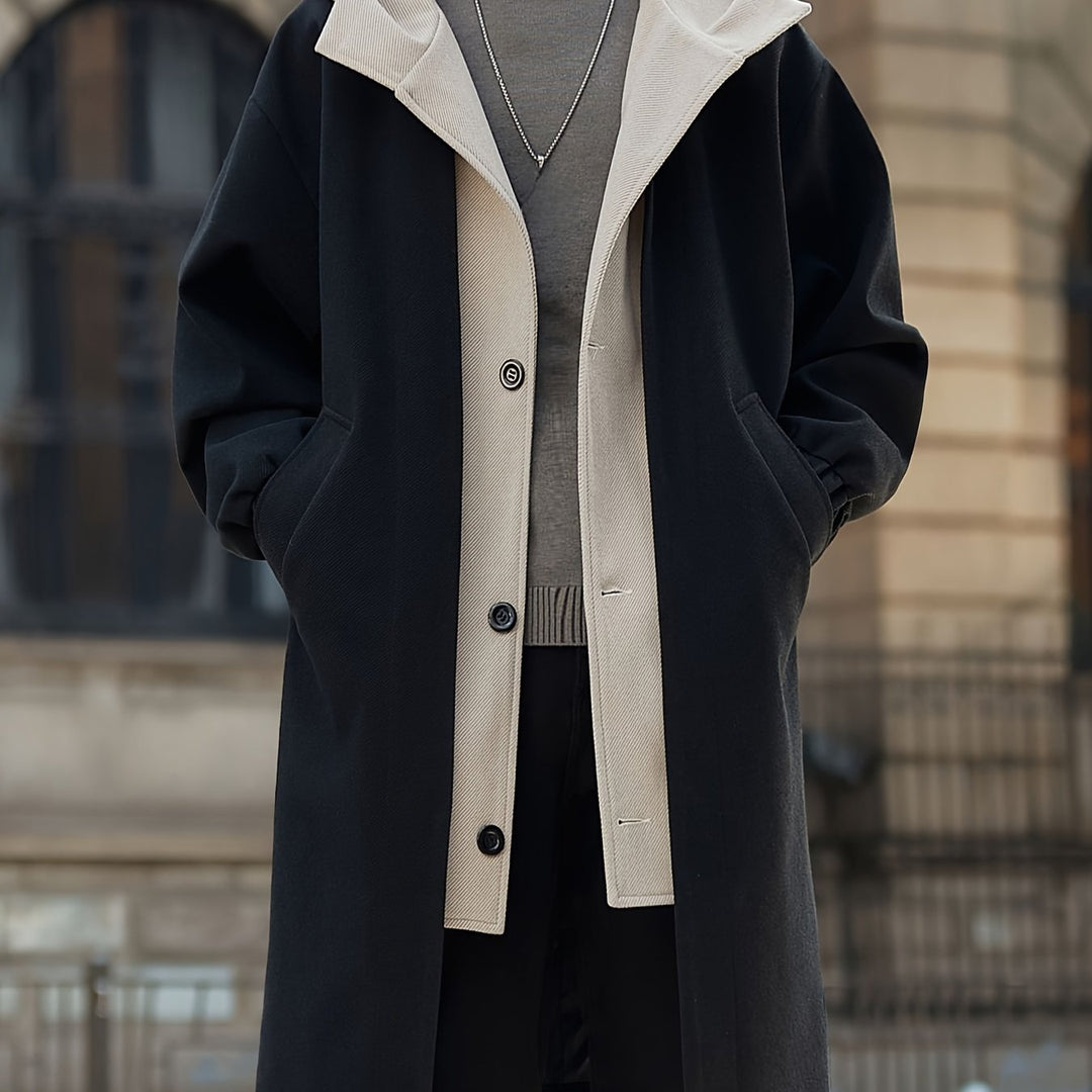 Desmond | Layered Hooded Long Coat