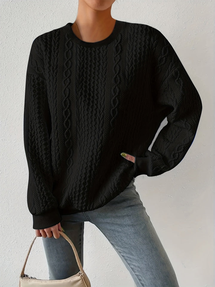 Holly | Textured Crewneck Sweatshirt