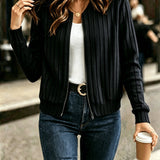 Adeline | Ribbed Zip-Up Jacket