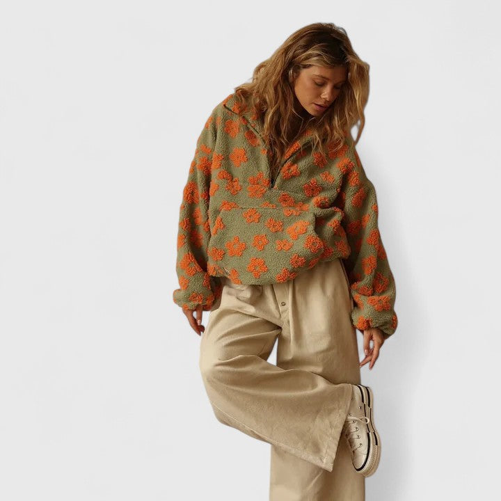 Tansy | Blooming Half-Zip Pullover
