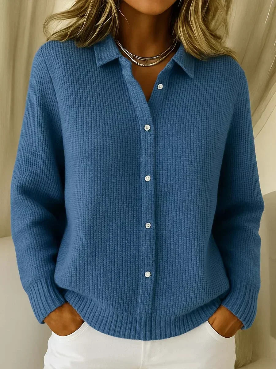 Camille | Textured Button-Front Cardigan