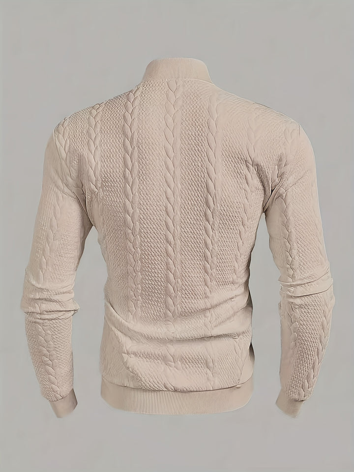 Malcolm | Textured Mock-Neck Jumper