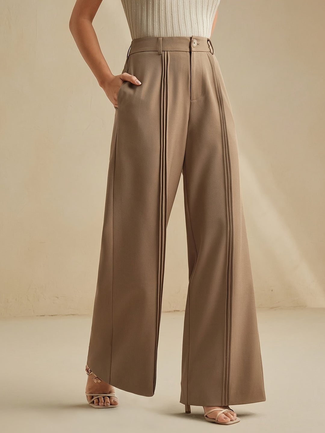 Georgia | Pleated Wide-Leg Trousers