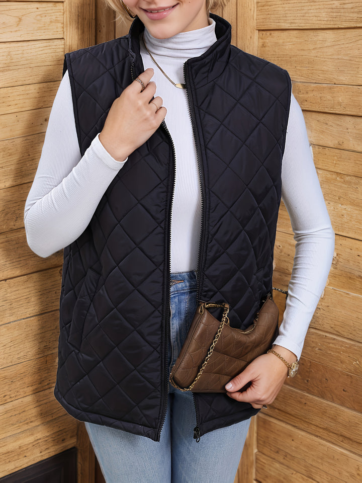 Whitney | Quilted Zip-Up Gilet