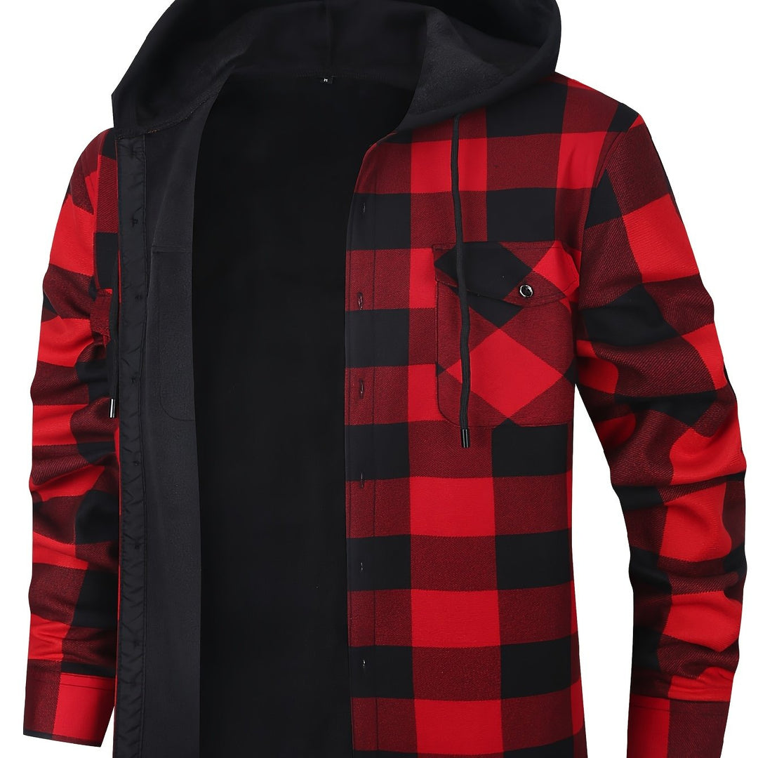 Reuben | Hooded Checked Shirt Jacket
