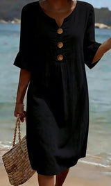Camryn | Relaxed Button Dress