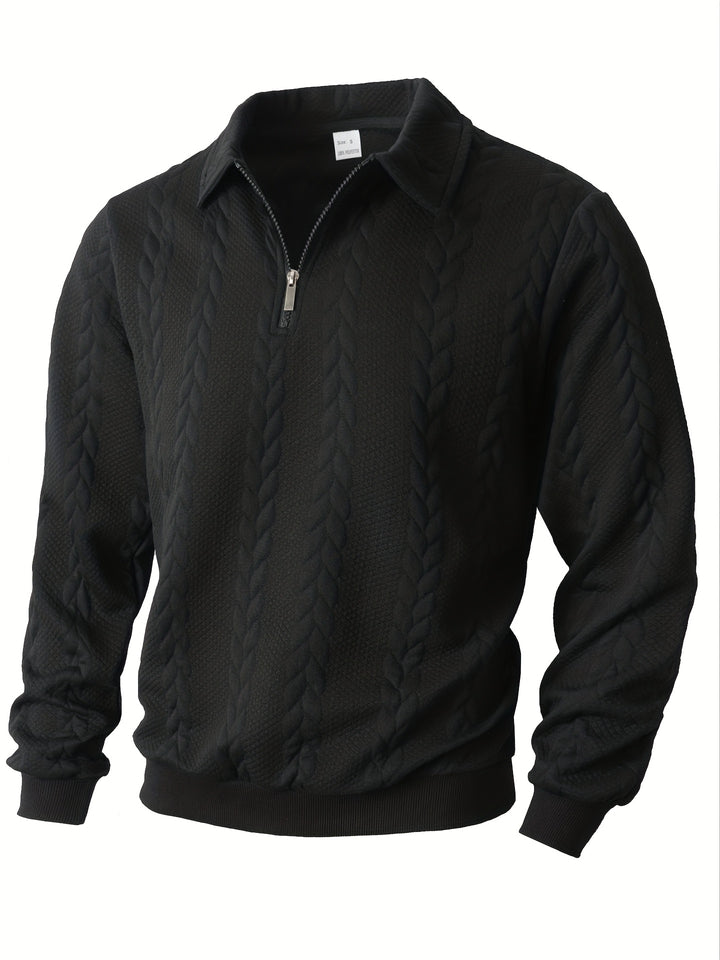 Harvey | Textured Half-Zip Pullover