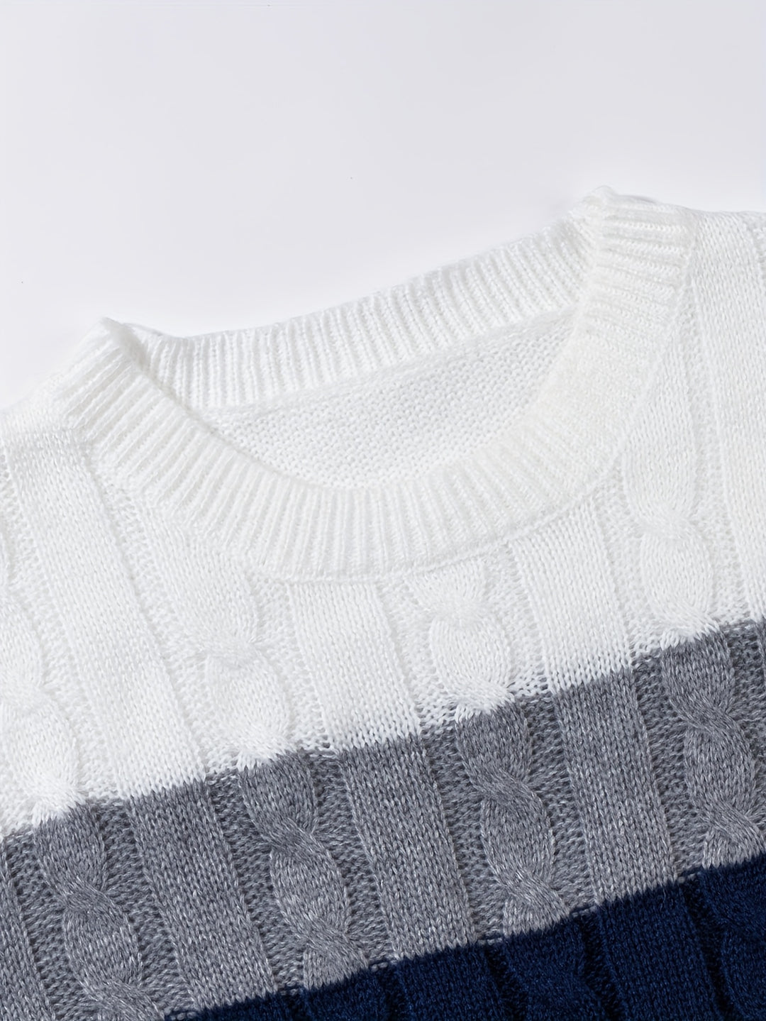 Bellamy | Colour-Block Cable-Knit Jumper