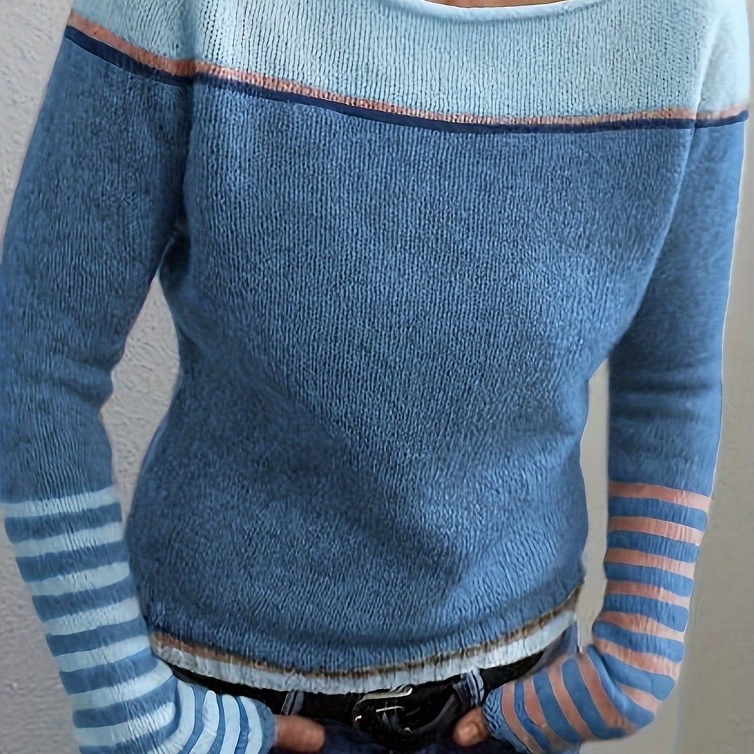 Marion | Colour-Block Long Sleeve Jumper