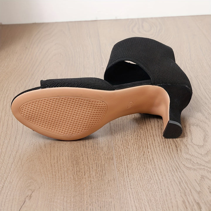 Roselle | Sculpted Peep-Toe Heels