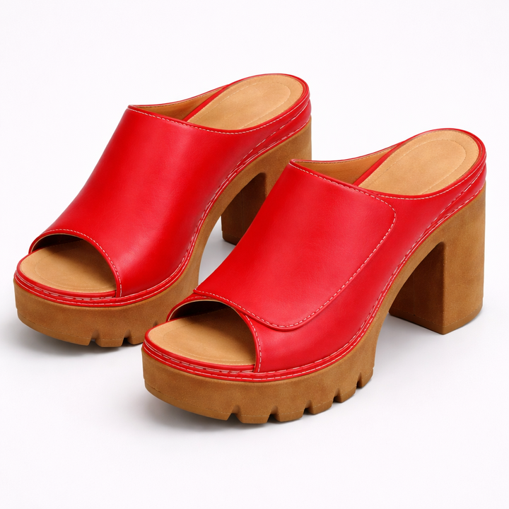 Delfina | Statement Platform Heeled Mules