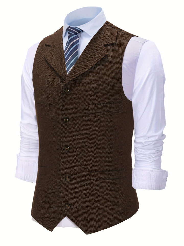 Grayson | Tailored Herringbone Waistcoat