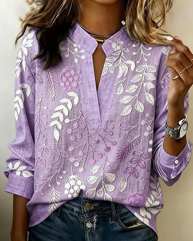 Gemma | Botanical Print Blouse