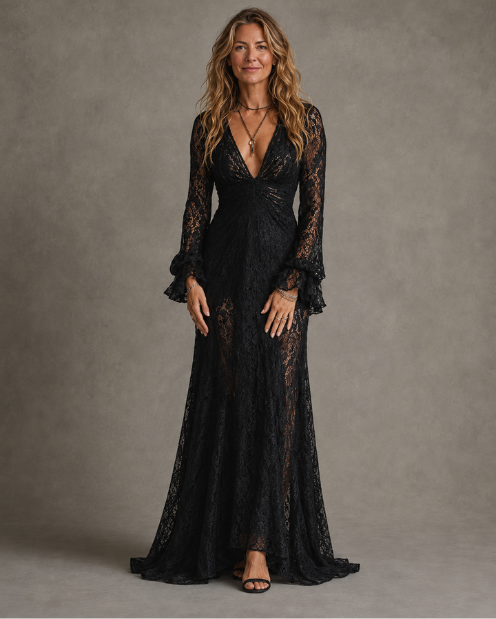 Anneliese | Plunging V-Neck Maxi Dress