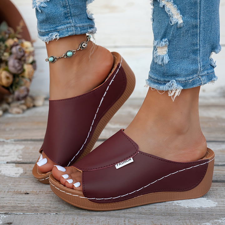 Marlena | Comfort Wedge Slide Sandals