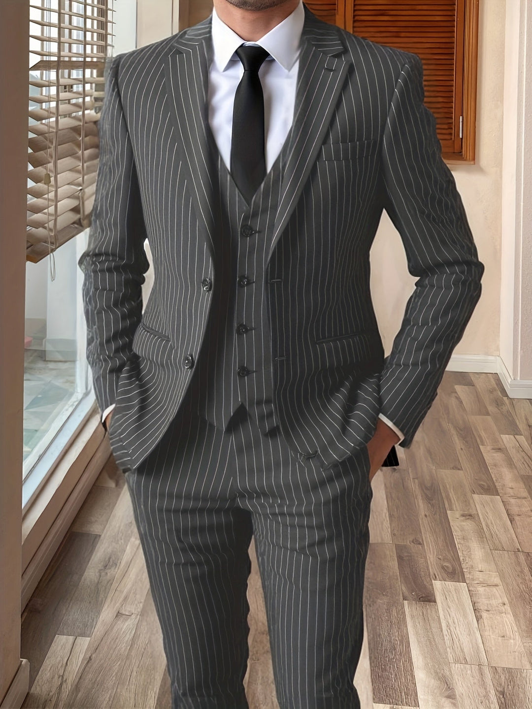 Ashford | Pinstripe Three-Piece Suit