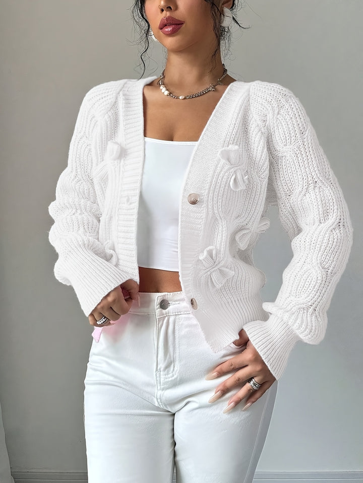 Rosanna | Bow-Detail Long Sleeve Cardigan