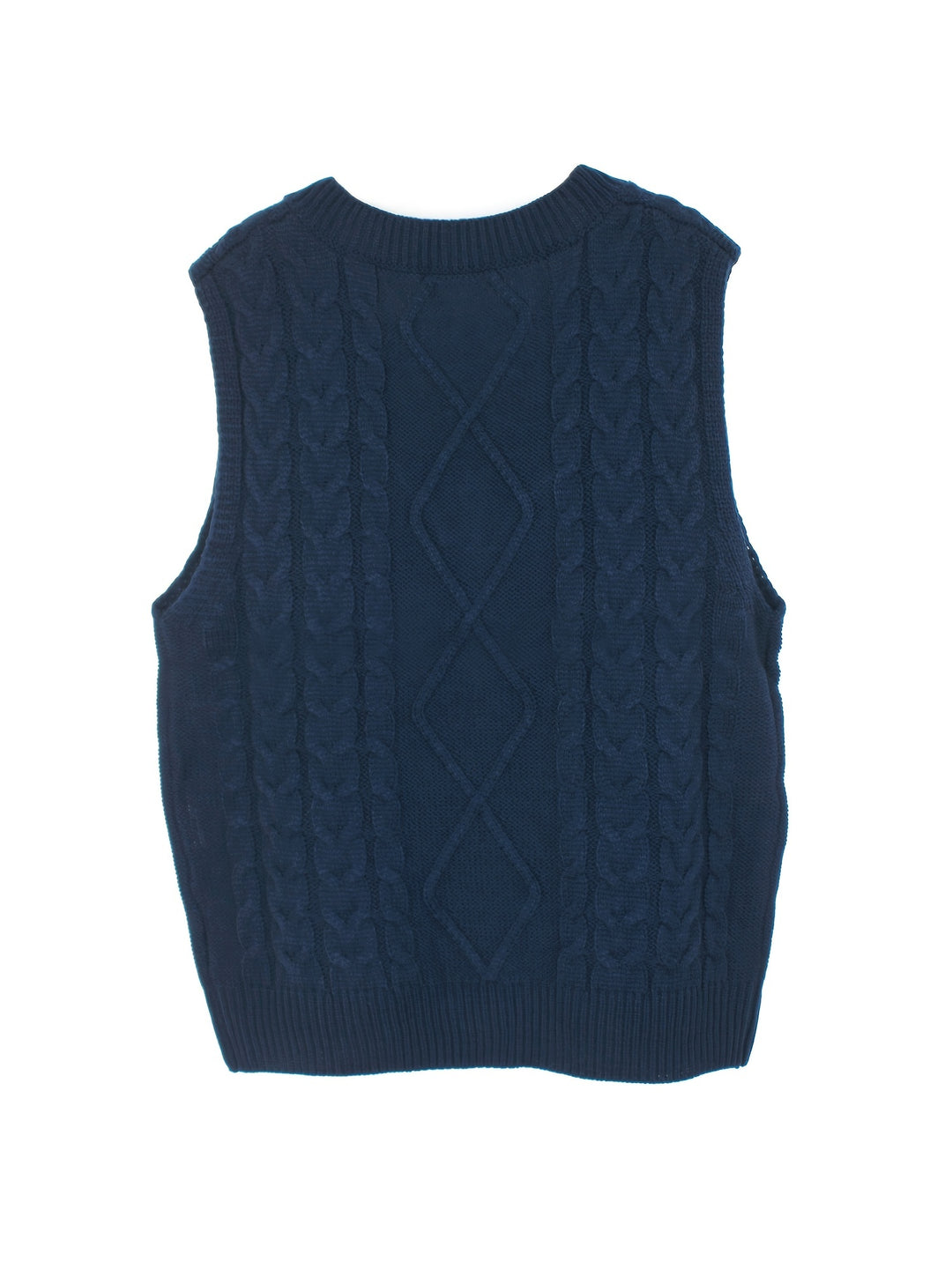 Vivian | Cable-Knit V-Neck Sweater Vest