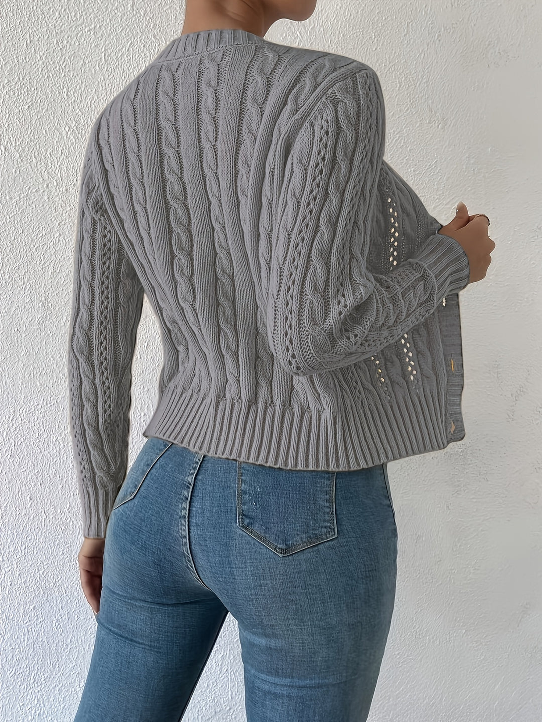 Eloise | Cable-Knit Button Cardigan
