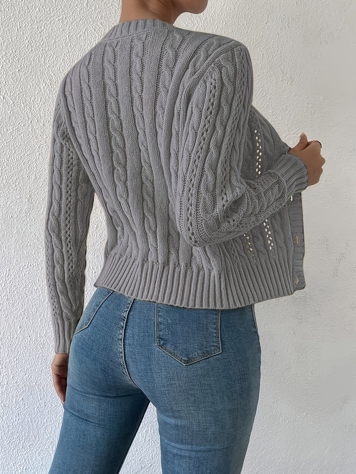 Eloise | Cable-Knit Button Cardigan